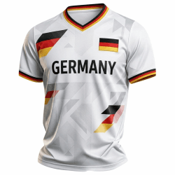 Deutschland T-Shirt Herren Retro Fußball Trikot Mit Adler Wm 2026 Fußballfans Tee Top Kurzarm Deutschland-Symbol T Shirt Deutsche Flagge Freizeitshirt Klassische Sommer Germany Tshirt XL 01 Light Gray Angebot bei HelloDeals