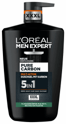 L'Oréal Men Expert XXXL 5in1 Duschgel und Shampoo für Männer, Duschbad zur Reinigung von Körper, Haar und Gesicht, Herren Körperpflege für langanhaltende Frische mit Karbon, Pure Carbon, 1 x 1000 ml 1 l (1er Pack) Angebot bei HelloDeals