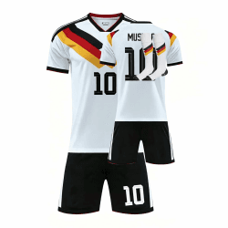 Fussball Trikots Kinder und Erwachsene 2026 WM Deutschland Fußball Trikot, Heim Auswärts Fussball Trikots, Fussballtrikot Jungen Herren Football T-shirt, Short und Socken Set #10 24(130-140cm) für 8-9 Jahre Angebot bei HelloDeals