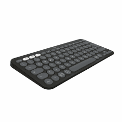 Logitech Pebble Keys 2 K380s, kabellose Multi-Device Bluetooth-Tastatur mit anpassbaren Sondertasten, schlank, mobil, Easy-Switch - Windows, macOS, iPadOS, Android, ChromeOS, Deutsches QWERTZ-Graphit Graphit K380S Angebot bei HelloDeals