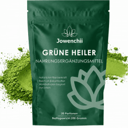 Grüne Entgiftungspulver, 200g Superfood Helfer Pulver, Greens Pulver Helfer, Pflanzenpulver mit Matcha, Gerstengras, Heidelbeeren, Rich in Macronutrients, Micronutrients & Fiber Angebot bei HelloDeals
