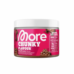 MORE Chunky Flavour, Fudge Brownie, 150 g, Geschmackspulver zum Süßen, ohne viel Zucker und Kalorien, mit Inulin und Laktase Angebot bei HelloDeals