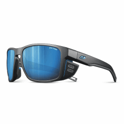 Julbo Damen und Herren SHIELD Sonnenbrille Bergsteigen, Wandern, Trekking, Segeln Einheitsgröße Schwarz / Blau Angebot bei HelloDeals
