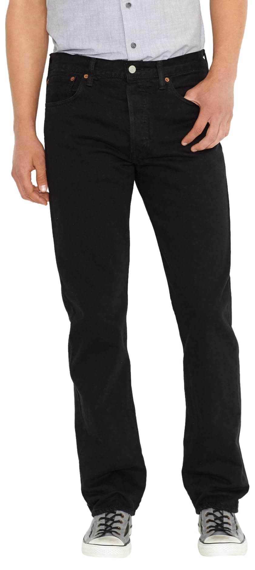 Levi's Herren Jeans 501 Original Fit, Schwarz (Black 0165), 28W / 32L Angebot bei HelloDeals