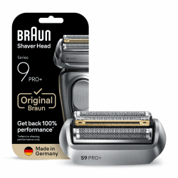 Braun Series 9 PRO+ Elektrorasierer Scherkopf 96M – ORIGINAL Ersatzscherteil und Rasierer Zubehör vom Hersteller – Made in Germany, Kompatibel mit Allen S9-Rasierern – Silber Angebot bei HelloDeals