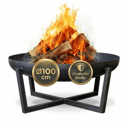 Feuerschale Madrid 100 cm, Feuerschale - Feuerstelle für den Garten, Funkenschutz, Terrasse und Balkon, Feuertonne und Feuerkorb (Ø 100cm Madrid) Ø 100 cm Madrid Angebot bei HelloDeals