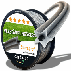 Trimmerfaden mit Verstärkung - 2,4mm x 100m Vorsicht - extrem scharf - (Sternprofil) Freischneider Faden Universell - Mähfaden für Motorsense - Ersatzfaden für Rasentrimmer - Nylonfaden 2,4 mm 100 m Angebot bei HelloDeals