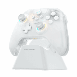 Machenike G3V2 Controller PC, Gamepad PC Wireless, 2 Einstellbare Hall Effekt Joystick, 2 Programmierbare Tasten, mit Bunten RGB-Lichtern, für Switch/iOS/Android, 1000mAh Akku (Weiß PE) Weiß PE PE-Upgrade Angebot bei HelloDeals