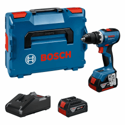 Bosch Professional 18V System Akku-Bohrschrauber GSR 18V-65 (bürstenloser Motor, Kopflänge 166, inkl. 2x Akku GBA 18V 5.0Ah, Ladegerät GAL 18V-40, L-BOXX) +2x 18V 5.0Ah + GAL 18V-40 + L-Boxx Angebot bei HelloDeals
