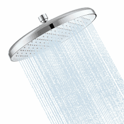 25cm Regenduschkopf,Duschkopf Regendusche,Regenbrause,Wasserfall Wassersparend,Rain Shower Head,Anti-Kalk-Düsen,Installierbar an der Wand oder Decke(Chrom, N1DP701CP) Verchromt&weiße Abdeckung Angebot bei HelloDeals
