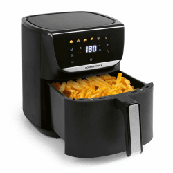 GOURMETmaxx AirGenius Heißluftfritteuse - 5,5 L Airfryer | Fritteuse mit 7 Programmen | Minibackofen - Fettarmes & Leckeres für 3–5 Personen | Heißluftfritteuse mit Farbdisplay, LED-Touchscreen 5,5 Liter Angebot bei HelloDeals