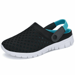 SAGUARO Sommer Clogs Herren Gartenschuhe Damen Hausschuhe Leicht Pantolette rutschfest Badelatschen Sandalen Gr.36-48 40 EU Blau Angebot bei HelloDeals