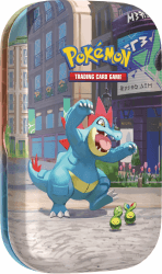 Pokémon-Sammelkartenspiel: Mini-Tin-Box Illumina City: Impergator & Knospi (2 Boosterpacks, 1 Bildkarte und 1 Stickerbogen) Angebot bei HelloDeals