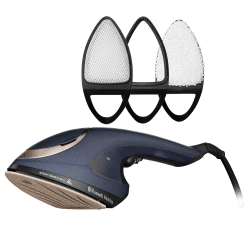 Russell Hobbs Bügeleisen Multi [Dampfglätter + Dampfbügeleisen] Steam Genie 2-in-1 (1700W, 20g/min Dampf, hitzebeständige Tasche,3 Aufsätze: Kleidung, Vorhänge, Polstermöbel) Reisebügeleisen 28370-56 Dampfglätter Kompakt Angebot bei HelloDeals