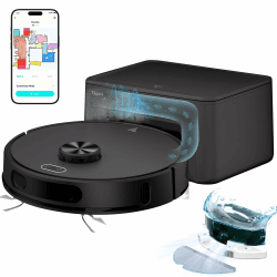 Saugroboter mit Wischfunktion, 8000Pa 200Min 70-Tage Freihändig Staubsauger Roboter mit Absaugstation, LiDAR Navigation, 3-in-1 Saug und Wischroboter für Teppich Tierhaare Böden, APP Steuerung Angebot bei HelloDeals
