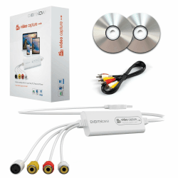 VHS zu Digital Konverter, USB Video Capture Karte, Video Capture Gerät, RCA to USB Konverter,Konvertiert VHS VCR Hi8 zu Digital,Für Kassettenspieler Camcorder Kamera PC TV,Windows Mac OS Kompatibel weiß Angebot bei HelloDeals