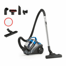 Amazon Basics Bodenstaubsauger ohne Beutel 1.7L Kompakt Leichtgewicht mit 3-Fach-Aktionsdüse, HEPA-Filter, 850W, für Teppich und Hartböden, Schwarz & Blau 1,7 L 850 W Angebot bei HelloDeals