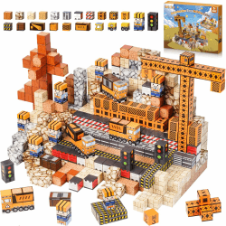 Magnetische Bausteine, 150 Stück Magnetbausteine Kinder konstruktionsspielzeug Set, Magnet Spiel & Spielzeug ab 3-12 Jahre- Montessori Lernspielzeug Magnetic Building Blocks Angebot bei HelloDeals
