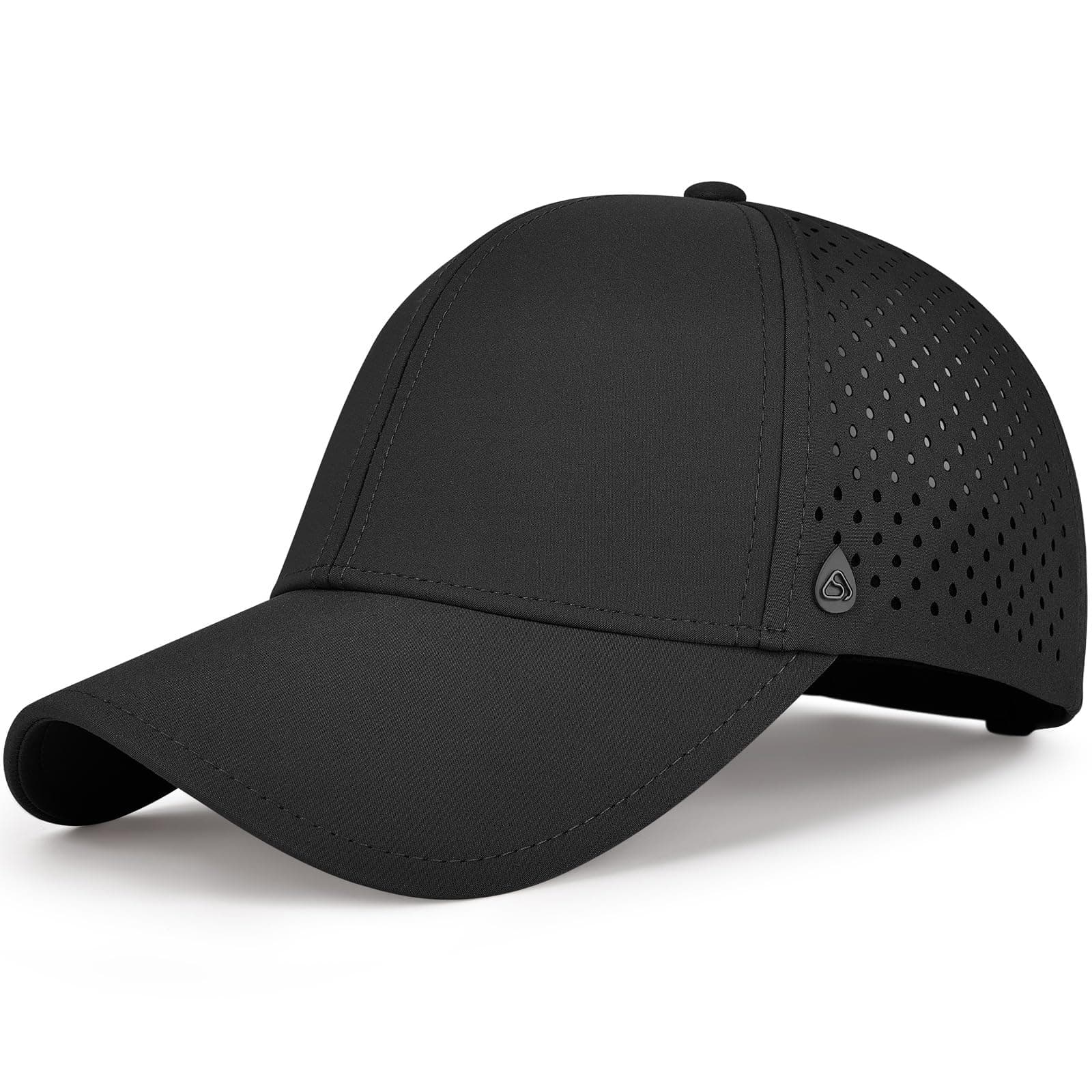 AOPREL Baseball Cap Herren Damen, Wasserdicht Basecap, Atmungsaktivem UV-Schutz Baseball Kappe für Outdoor-Aktivitäten, Golf, Tennis L-XL Schwarz Angebot bei HelloDeals