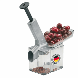 Westmark Kirschenentkerner/-entsteiner mit schräggestellter Schütte und großer Kernkassette, Kunststoff/Edelstahl/Aluminium, Kirschomat, Silber/Schwarz/Transparent, 40702260 Kirschomat Kirschomat Angebot bei HelloDeals