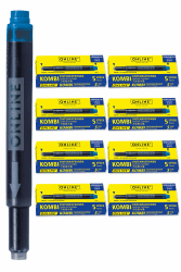 ONLINE 40x Patronen blau ONLINE 4, Universal, für alle gängigen Füller (Lamy, Pelikan, etc.), Ersatz, löschbar, auch für Tintenpatronen-Rollerbälle, Vorteilspack köngisblau Köngisblau 40 Tintenpatronen Angebot bei HelloDeals