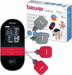 Beurer EM 59 Heat digitales TENS / EMS Gerät, 4-in-1 Reizstromgerät zur Schmerztherapie, Muskelstimulation, Massage und Wärmetherapie, inkl. 4 Elektroden und Akku 4 Elektroden mit Wärme Angebot bei HelloDeals