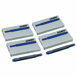 LAMY T10 4er Set löschbare Tintenpatronen mit großem Tintenvorrat - geeignet für alle Lamy Patronenfüllhaltermodelle - Inhalt 1,25ml je Patrone - 5 Stück pro Päckchen - Tintenfarbe blau 4x5 blau Angebot bei HelloDeals