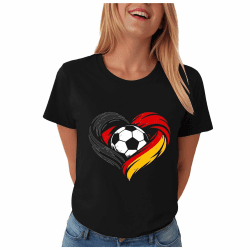 Deutschland Trikot Wm 2026 Einfarbig T Shirt Retro T-Shirts Fanartikel Briefdruck Trikot Fußball Damen Kurzarm Rundhals Weich Und Bequem Oberteile Fußball Trikot Damen S 01 Black Angebot bei HelloDeals