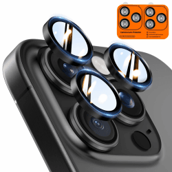 TOCOL 2 Sets für iPhone 16 Pro, iPhone 16 Pro Max Kameraschutz, Ultra HD Individualschutz, 9H+ Härte Robuster Kratzfestes, Einfache Montage, Kamera Schutz für iPhone 16 Pro / 16 Pro Max, Schwarz iPhone 16 Pro / 16 Pro Max Schwarz Angebot bei HelloDeals