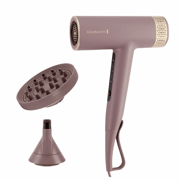 Remington AIRvive™ Haartrockner [leichter langlebiger bürstenloser Digital Motor 110.000U/min] 2 Aufsätze: Diffusor&Stylingdüse (Ionen & Anti-Frizz Technologie,12 Heiz-&Geschwindigkeitsstufen) EC8930 Angebot bei HelloDeals