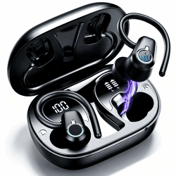 Bluetooth Kopfhörer Sport, 2026 Kopfhörer Kabellos Bluetooth 5.3 In Ear Kopfhörer mit 4 ENC Noise Cancelling Mics, 50Std Stereo Ohrhörer mit LED Anzeige USB-C, IP7 Wasserdicht Earbuds für Joggen Gym Schwarz Angebot bei HelloDeals
