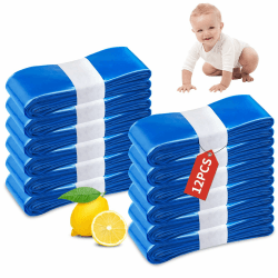 12 Stück Windeleimer Nachfüllkassetten,Nachfüllbeutel, Geruchsdichte Eingedickte, Hervorragende Abdichtung und Zähigkeit Kompatibel mit Windeleimer & Katzenstreueimer Blau,12 Stück Angebot bei HelloDeals