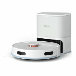 Philips Homerun Serie 2000: 2-in-1 Saug- und Wischroboter, 130 Minuten Laufzeit, Lasernavigation, Teppichboost, Absaugstation, App-gesteuert, Arktikweiß (XU2100/20) Mit Absaugstation 2000 klassisch Weiß Angebot bei HelloDeals