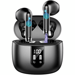 Drsaec Kopfhörer Kabellos Bluetooth 5.4, 6D Tiefer Bass Bluetooth Kopfhörer In Ear 2026 Neu Kabellose Kopfhörer mit 6 ENC Mic, 56 Std Noise Cancelling Ear Buds, USB-C, IP7 Wasserdicht Sport Ohrhörer A-schwarz Angebot bei HelloDeals