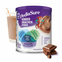 Pediasure Kinder Drachen Power Schoko 400g| leckerer Nahrungsergänzungsshake für Kinder ab 1 Jahr|mit 27 Vitaminen & Mineralien, Protein und triplesure Komplex|Verpackung kann variieren Schokolade 400 g (1er Pack) Angebot bei HelloDeals