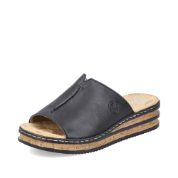 Rieker Damen Pantoletten 62905, Frauen Slipper 39 EU Schmal Schwarz 00 Angebot bei HelloDeals