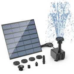 AISITIN Solar Springbrunnen für Außen 1.5W DIY Solarbrunnen für Draussen 2025 Upgrade Solarpumpe mit 3m Kabel,Solar Brunnen mit 6 Fontänenstile Solar Teichpumpe für Garten,Vogelbad,Teich 1 Stk. Angebot bei HelloDeals