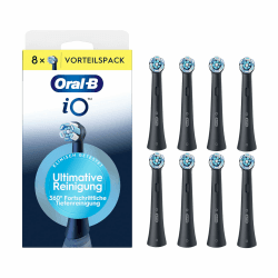 Oral-B iO Ultimative Reinigung – ORIGINAL Aufsteckbürsten für Elektrische Oral-B iO Zahnbürsten – Bürstenköpfe, Zahnbürstenaufsatz, Ersatzbürsten, Fortschrittliche Tiefenreinigung – Schwarz, 8 Stück Schwarz Neu 8 Stück Angebot bei HelloDeals