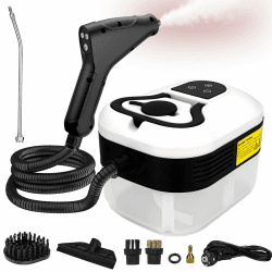 2500W Handheld-Dampfreiniger mit 3,5 Bar Druck – 1200ml Wassertank, 6 verstellbare Dampfstufen, 15s Aufheizzeit für Auto, Klimaanlage, Boden & Küche Angebot bei HelloDeals