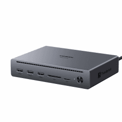 UGREEN Maxidok Thunderbolt 5 Dock, Dual 6K@60Hz/ 4K@120Hz, 120Gbps Datentransfer, 3*USB A Ports, 100W Aufladen, SD&TF Kartenleser, Ethernet, TBT5 Dock für TBT5/4 MacBooks and Windows-Laptops Angebot bei HelloDeals