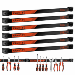 CCLIFE 6tlg Magnetleiste Werkzeug 45cm 23kg Magnetschiene Magnetisch Werkzeugleiste für Werkstatt 45cm*6 Angebot bei HelloDeals