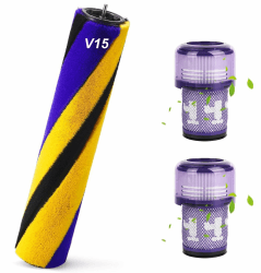 Ersatz-Bürstenwalze Kompatibel mit Dyson V15 Detect Slim, Absolute, Total Clean, Extra Staubsauger – Softwalzen Bodendüse & HEPA Filter Set, Ersatzteile Zubehör 971634-01 Angebot bei HelloDeals