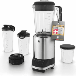WMF Kult Pro Multifunktionsmixer Hochleistungsmixer, 30.000 U/min, Smoothie Maker, Standmixer, Ice-Crush Funktion, 4 Mixbehälter inkl. ToGo-Verschluss Cromargan Angebot bei HelloDeals