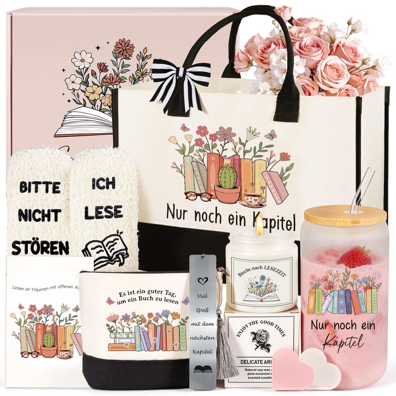 Giftota Leseset Geschenk für Buchliebhaber – Lese Geschenkset für Frauen & Leseratten mit Becher und lustigen Socken – „Bitte nicht stören, ich lese“ Geschenk für Mutter, Lehrerin & Freund / Angebot bei HelloDeals