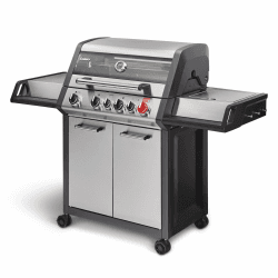 Enders® Gasgrill MONROE PRO 3 SIK TURBO, 3-Edelstahlbrenner, Seitenkocher, Infrarot-Backburner, PanoVision Sicht, HEAT RANGE-Brenner, SWITCH GRID, 800 °C TURBO ZONE, SIMPLE CLEAN #8376, Silber/Schwarz Angebot bei HelloDeals