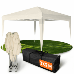 Kronenburg Faltpavillon wasserdicht Dachmaß 3 x 3 m UV Schutz 50+ Pavillon in Champagner 3x3m Champagner ohne Seitenteile 3 x 3 m ohne Seitenteile Angebot bei HelloDeals
