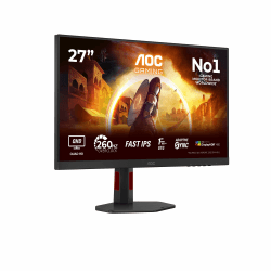 AOC Q27G4ZR 27 Zoll WQHD Gaming Monitor, 260Hz, Fast IPS Panel, 1ms GtG, Adaptive Sync, HDR400, G-Sync Compatible, Höhenverstellung,Lautsprecher,(2560x1440 HDMI 2X 2.0 DP 1x 1.4) Schwarz 27" | Fast IPS | WQHD 260Hz HDR400 Angebot bei HelloDeals