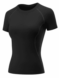 Rapbin T Shirt Damen Sport Top Gym Oberteil Yoga Rundhals Leicht Atmungsaktiv Sportshirt Workout Running Funktionsshirt Sommer Fitness Laufshirt Schwarz S Angebot bei HelloDeals