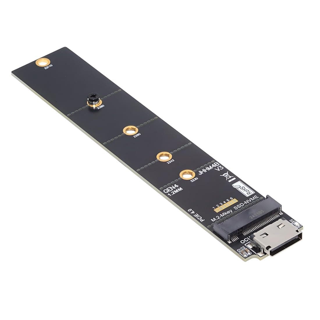 chenyang M.2 auf Oculink Adapter, Oculink SFF-8611/8612 auf PCIe NVME/AHCI SSD M-Key Adapter 22110 mm für Mini-PC, Desktop-PC NVME SSD to SFF-8611 Angebot bei HelloDeals