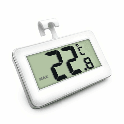 Kühlschrankthermometer, Digitale Wasserdichte Thermometer kühlschrank Mit Gefrierfach Thermometer Mit Gut Lesbarem LCD-Anzeige Lesen Perfekt für Lnnen/Außen/Home/Restaurants/Bars/Cafés (Weiß-1) Angebot bei HelloDeals
